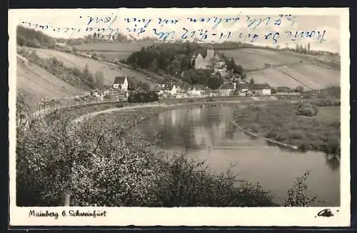 AK Mainberg b. Schweinfurt, Der Main und das Schloss