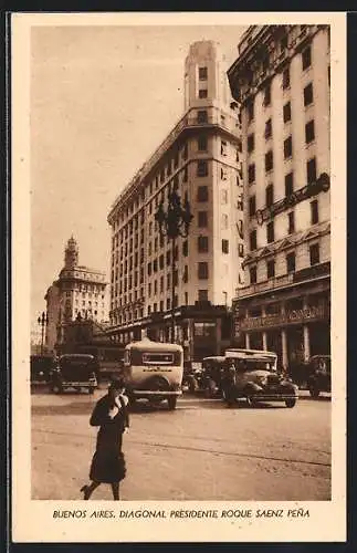 AK Buenos Aires, Diagonal Presidente Roque Saenz Pena