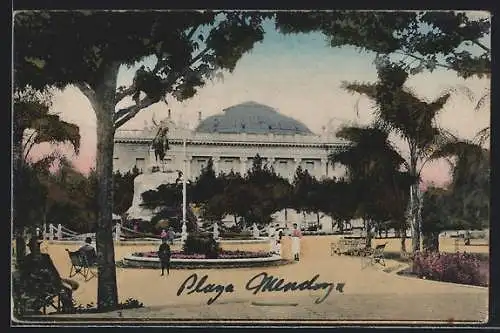 AK Mendoza, Plaza San Martin con el Banco de la Provincia