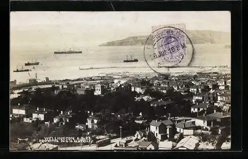 AK Wellington, Teilansicht mit Blick aufs Wasser