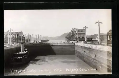 AK Miraflores, The Locks, Panama Canal, looking West