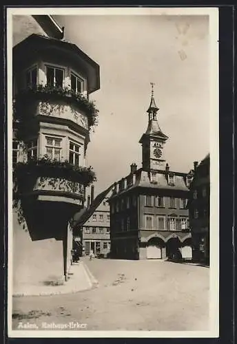 AK Aalen, am Rathaus-Erker