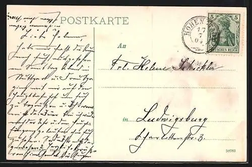 AK Hohenstadt / Aalen, Teilansicht mit Kirche