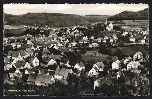 AK Unterkochen /Württ., Ortsansicht aus der Vogelschau