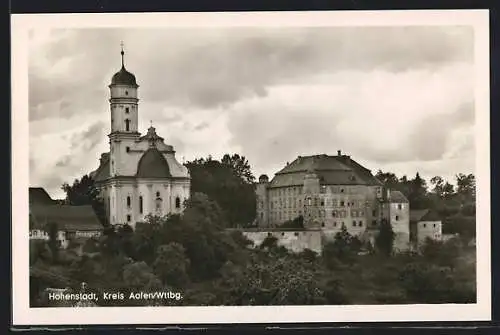 AK Hohenstadt / Aalen, Kirche und Schloss