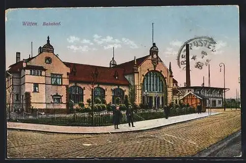AK Witten, Ansicht vom Bahnhof