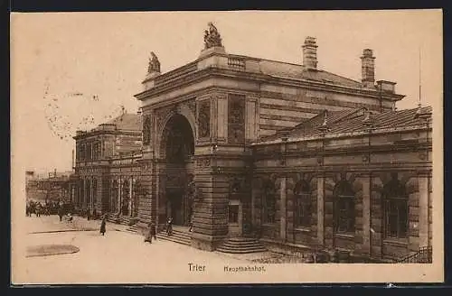 AK Trier, Ansicht vom Hauptbahnhof