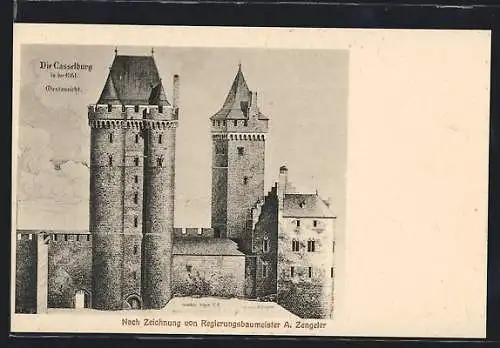 AK Pelm, Casselburg in der Eifel, Westansicht