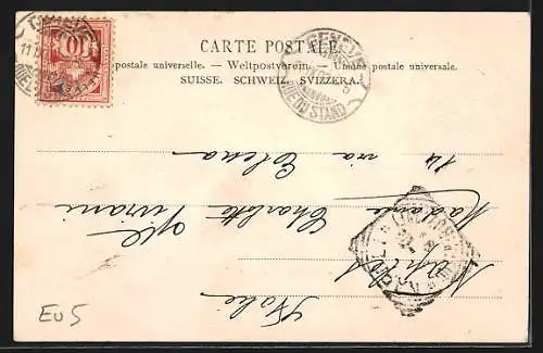 AK Genève, Place des Alpes & le Mont Blanc