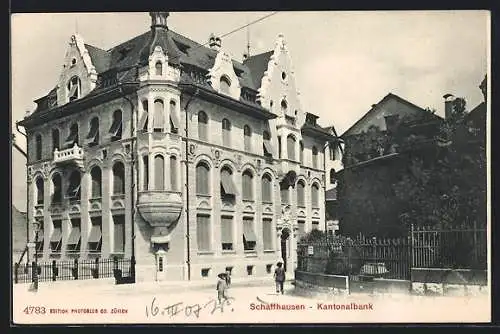 AK Schaffhausen, Kantonalbank von der Strasse gesehen