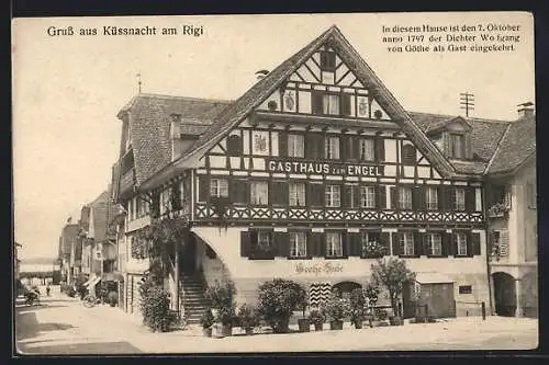 AK Küssnacht am Rigi, In diesem Hause ist 1797 der Dichter Wolfgang von Göthe als Gast eingekehrt