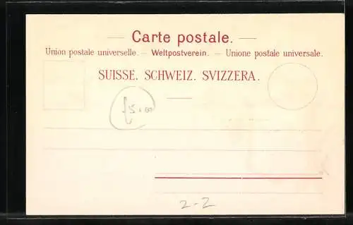 AK Zürich, Wappen, die ersten Briefmarken der Schweiz