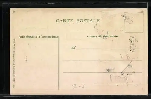 AK Paris. L`Hôtel de Ville, Briefträger und Briefmarken