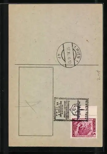 AK Wien, Briefmarken-Ausstellung 1946, Posthorn, Arbeiter-Briefmarken-Sammler-Verein