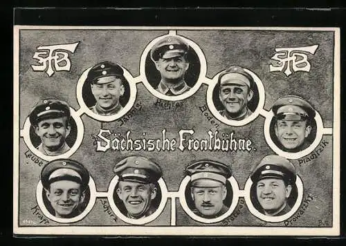 AK Künstler der Sächsischen Frontbühne