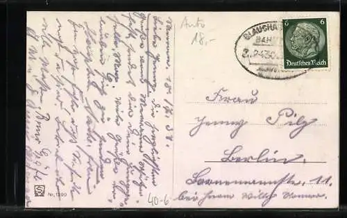 AK Page hilft der korpulenten Dame in das Auto, Übergewicht