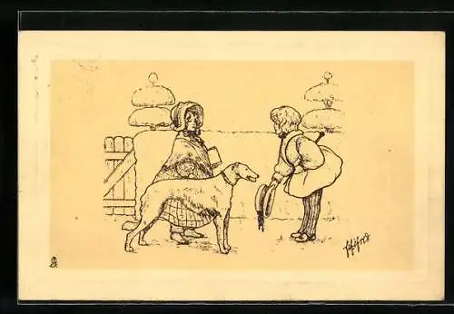 Künstler-AK Raphael Tuck & Sons Nr.504: Der kleine Kavalier