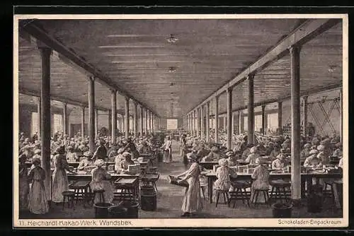 AK Wandsbek, Reichardt-Kakao-Werk, Schokoladen-Einpackraum
