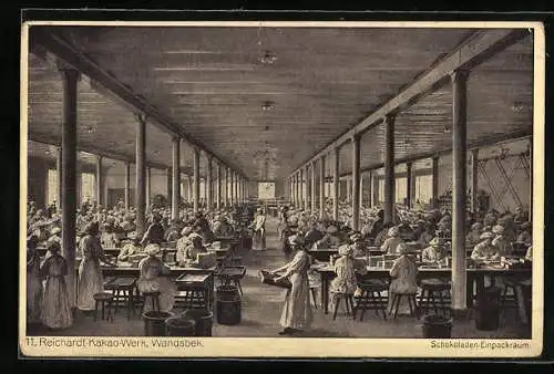 AK Wandsbek, Reichardt-Kakao-Werk, Schokoladen-Einpackraum