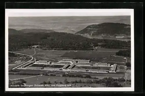 AK Deggingen, Blick auf den Ort vom Flugzeug aus gesehen