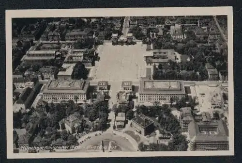 AK München, Königlicher Platz, Fliegeraufnahme