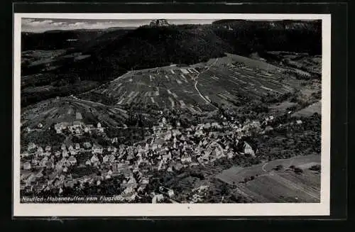 AK Neuffen-Hohenneuffen, Teilansicht, Fliegeraufnahme