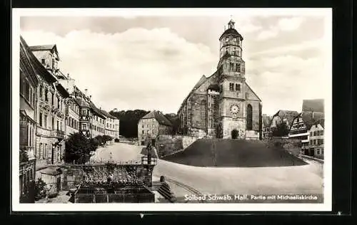AK Schwäb. Hall, Partie mit Michaeliskirche
