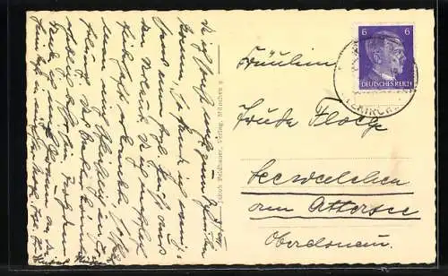 AK Dietramszell /Obb., Ortspartie mit Kirche