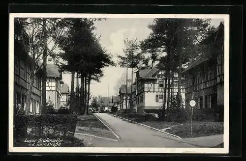 AK Lager Grafenwöhr, Blick in die Tannstrasse