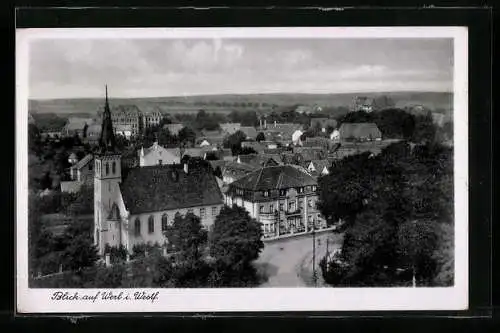 AK Werl i. W., Kirche im Ortsbild