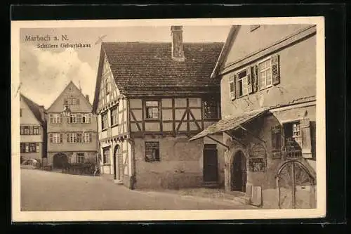 AK Marbach a. N., Schillers Geburtshaus