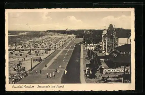 AK Arendsee, Ostseebad, Promenade und Strand