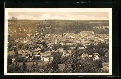 AK Meiningen i. Thür., Teilansicht mit Kirche