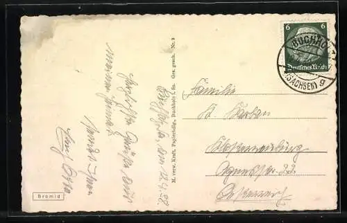 AK Buchholz i. Sa., Gesamtansicht mit Kirche