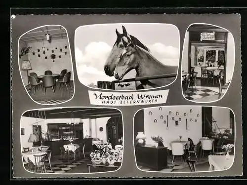 AK Wremen, Hotel Haus Ellernwurth, Innenansicht