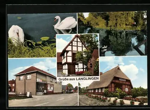 AK Langlingen, verschieden Ortsansichten