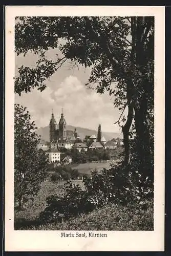 AK Maria Saal /Kärnten, Ortsansicht mit Kirche