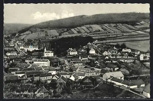 AK Rohrbach an der Gölsen, Ober-Rohrbach aus der Vogelschau