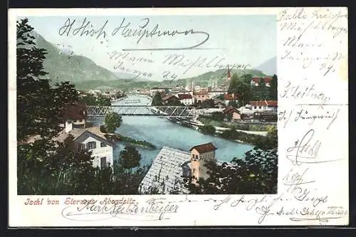 AK Ischl, Ortsansicht von Sterzens Abendsitz