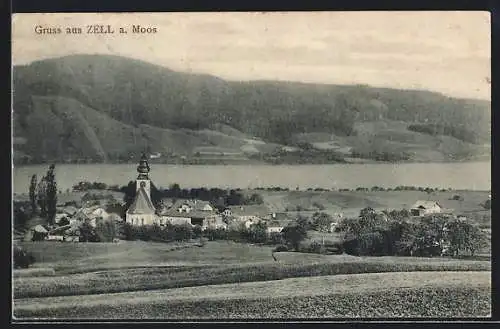 AK Zell a. Moos, Ortsansicht mit Kirche