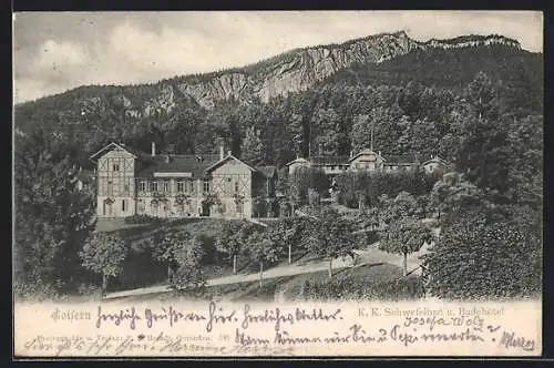 AK Goisern, K. K. Schwefelbad und Badehotel