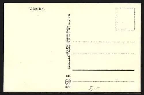 AK Wösendorf, Teilansicht mit Hügeln im Hintergrund