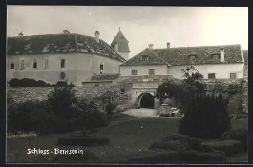 AK Bernstein /Bgld., Partie am Schlosseingang