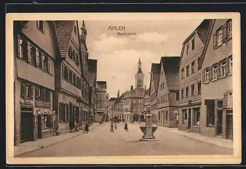 AK Aalen, Strassenpartie am Marktplatz