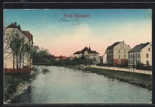 AK Plaue-Bernsdorf, Flusspartie im Stadtteil