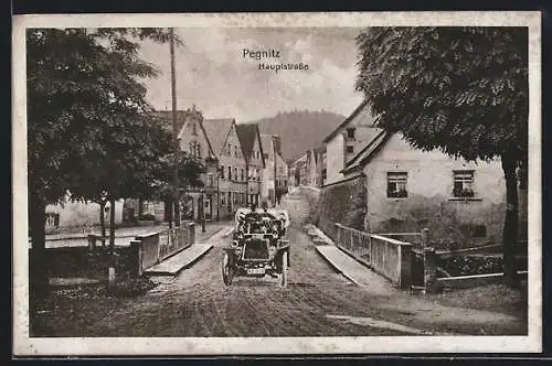 AK Pegnitz, Auto in der Hauptstrasse