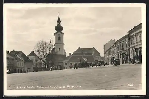 AK Heidenreichstein /N.-D., Hauptplatz mit Kirche