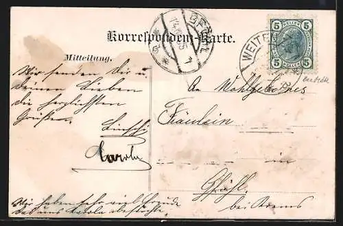 AK Weiten, Ortspartie mit Kirche