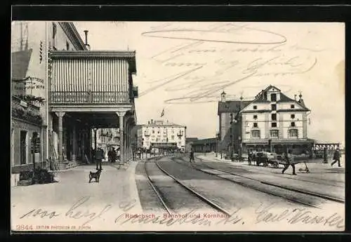 AK Rorschach, Bahnhof und Kornhaus