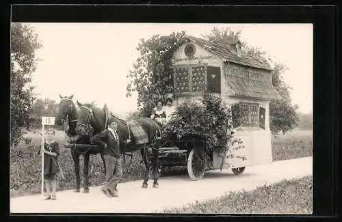 Foto-AK Wetzikon, Sängerfest, Festwagen In einem kühlen Grunde